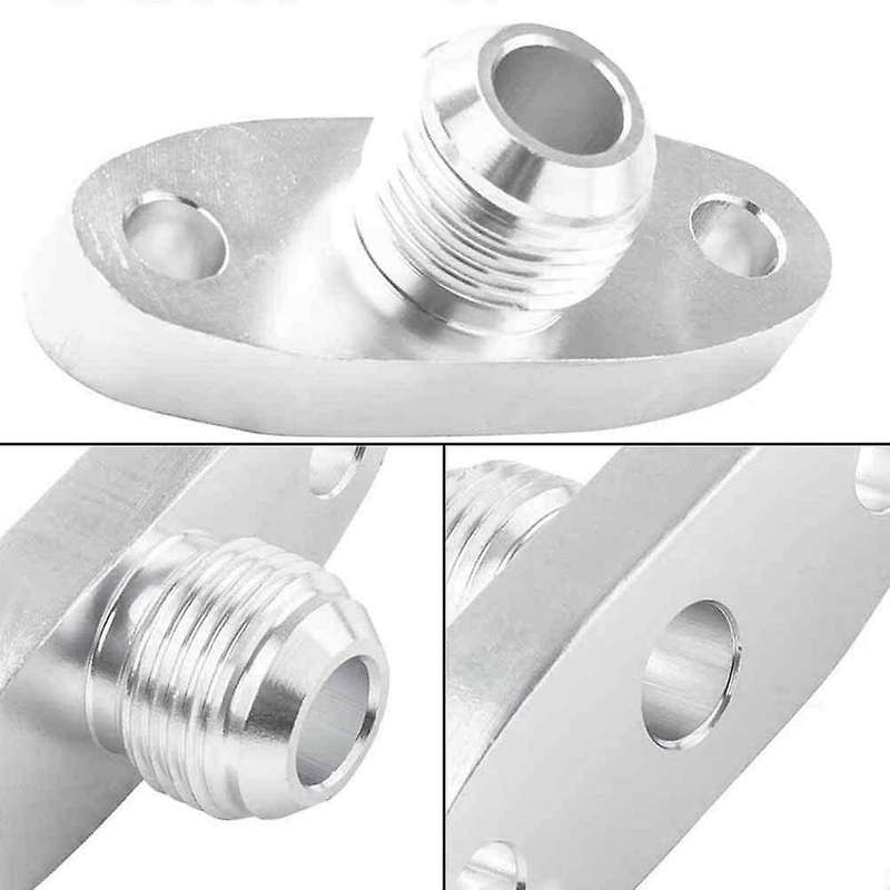 Turbo Oil Drain Outlet Flange Gasket Adapter Kit Set 10AN 10 an Fitting T3 T4 Refitting the An10 Tur
