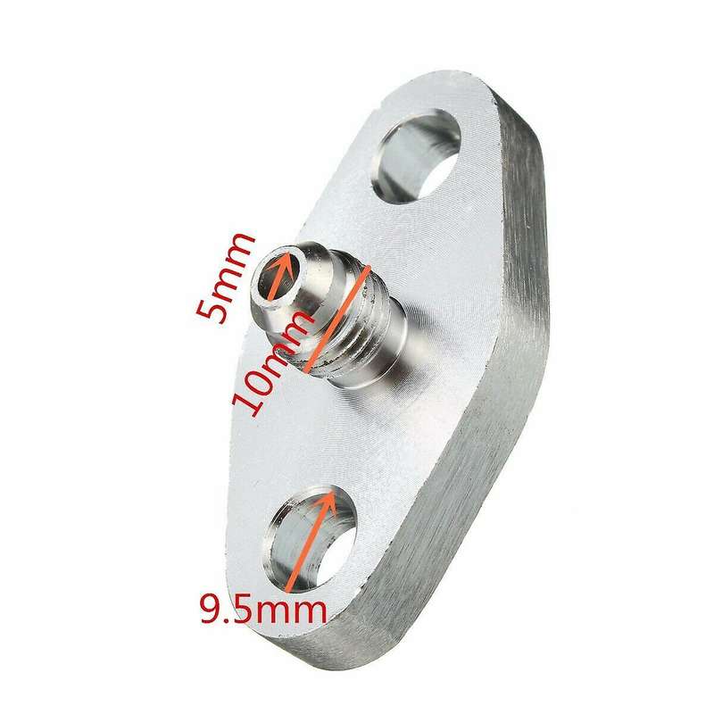 Turbo Oil Feed Line Inlet Flange Gasket 4AN 4 an Fitting Adapter for T3 T4 T04E GT40R GT42 GT42R GT4