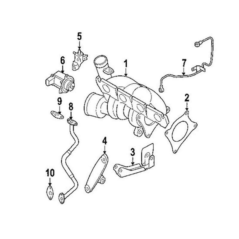 Turbocharger Cut Off Diverter Valve Recirculation 06h145710d for A3 A4 A5 Golf