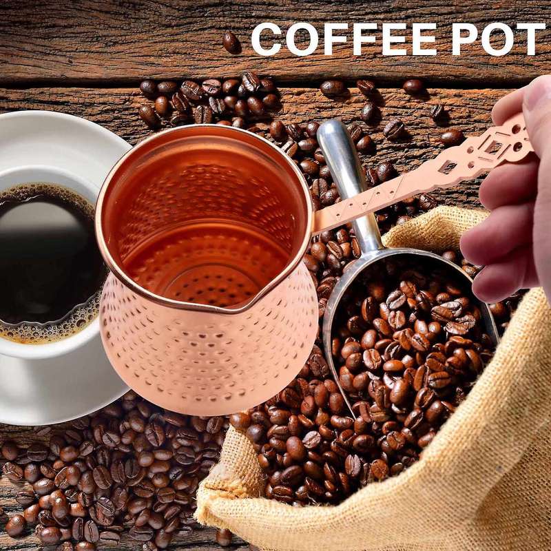 Turk Turkish Coffee Pot Coffee Turk Turkish Copper Coffee Maker for Turk Cezve Cafeteria Metal Hand