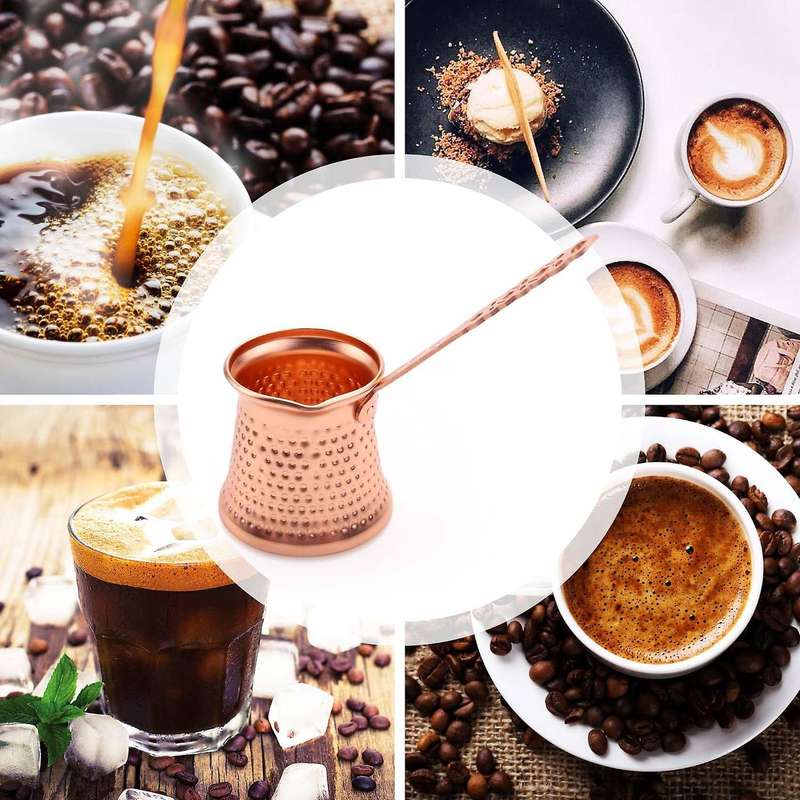 Turk Turkish Coffee Pot Coffee Turk Turkish Copper Coffee Maker for Turk Cezve Cafeteria Metal Hand