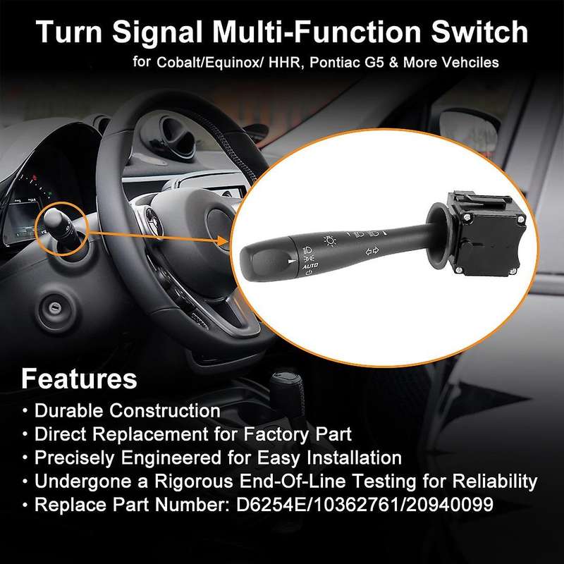 Turn Signal Dimmer Directional Switch Lever for Cobalt HHR G5 Solstice Torrent D6254E 10362761