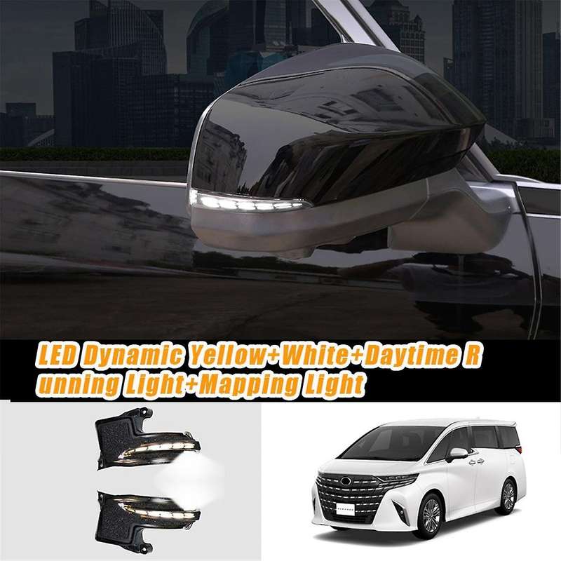 Turn Signal Light for Alphard 40 Series Daytime Running Light Dynamic Indicator Mapping Light Yellow