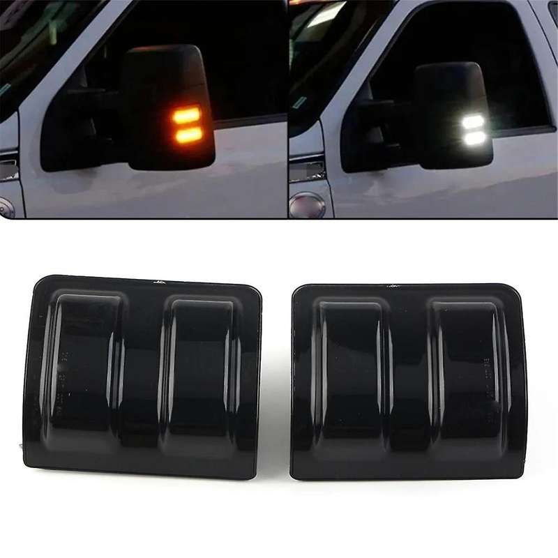 Turn Signal Light LED Rearview Side Mirror Light Dual Color Daytime Indicator Light for F250 F350 F