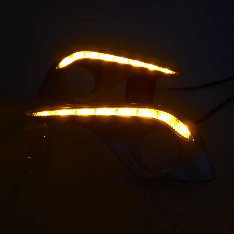 Turn Signal Style Relay Led Drl Daytime Running Lights with Fog Lamp Hole for