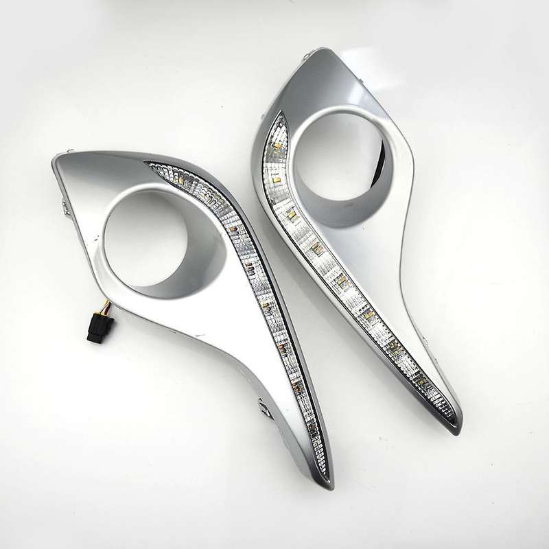 Turn Signal Style Relay Led Drl Daytime Running Lights with Fog Lamp Hole for