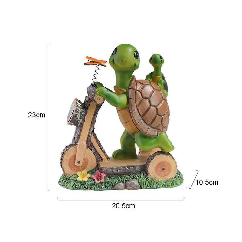 Turtle Outdoor Solar Light Cute Turtle Small Butterfly Garden Decoration Statue Outdoor Turtle Statu