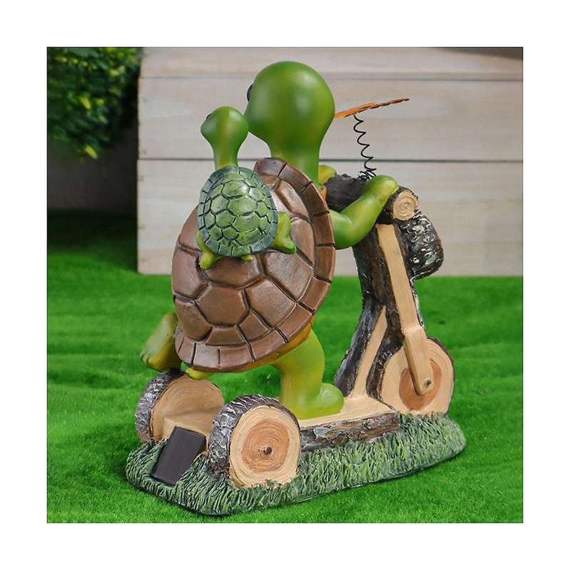 Turtle Outdoor Solar Light Cute Turtle Small Butterfly Garden Decoration Statue Outdoor Turtle Statu