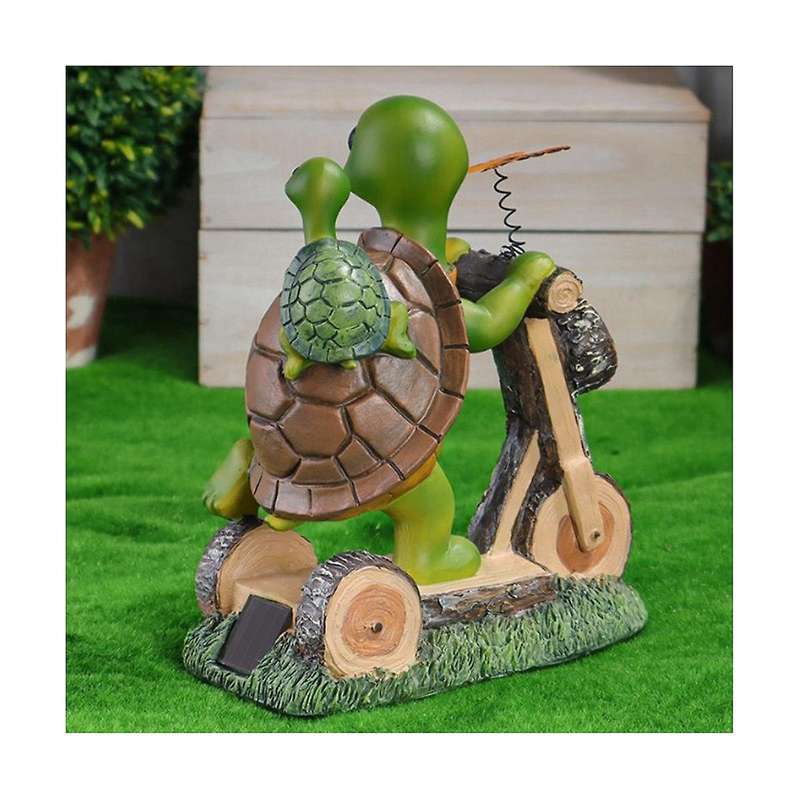 Turtle Outdoor Solar Light Cute Turtle Small Butterfly Garden Decoration Statue Outdoor Turtle Statu