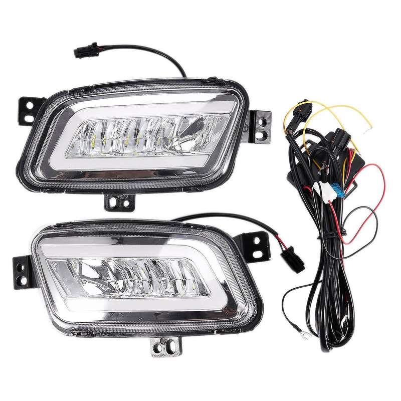 Turn Yellow Signal Relay Waterproof Car DRL 12V LED Daytime Running Light LED Fog Lamp for Everest 2