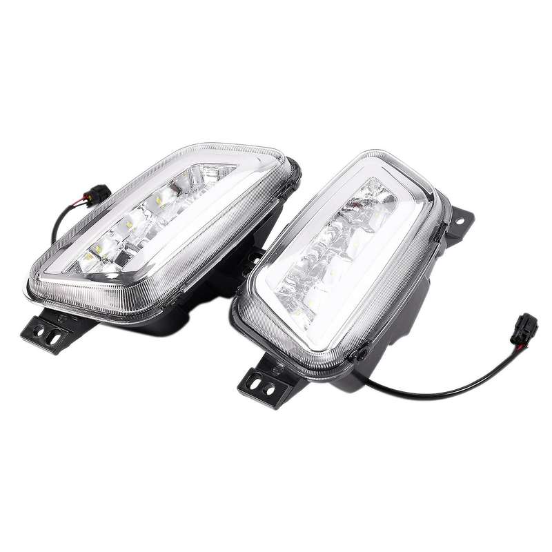 Turn Yellow Signal Relay Waterproof Car DRL 12V LED Daytime Running Light LED Fog Lamp for Everest 2