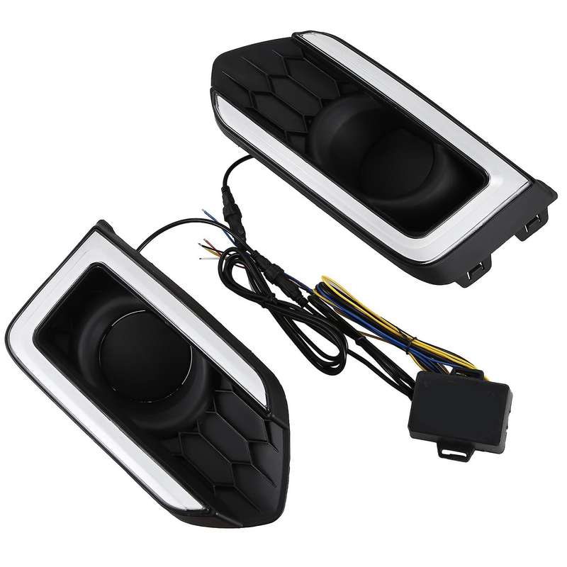 Turn Yellow Signal Relay Waterproof ABS 12V Car Lamp DRL LED Daytime Running Light Fog Lamp for City