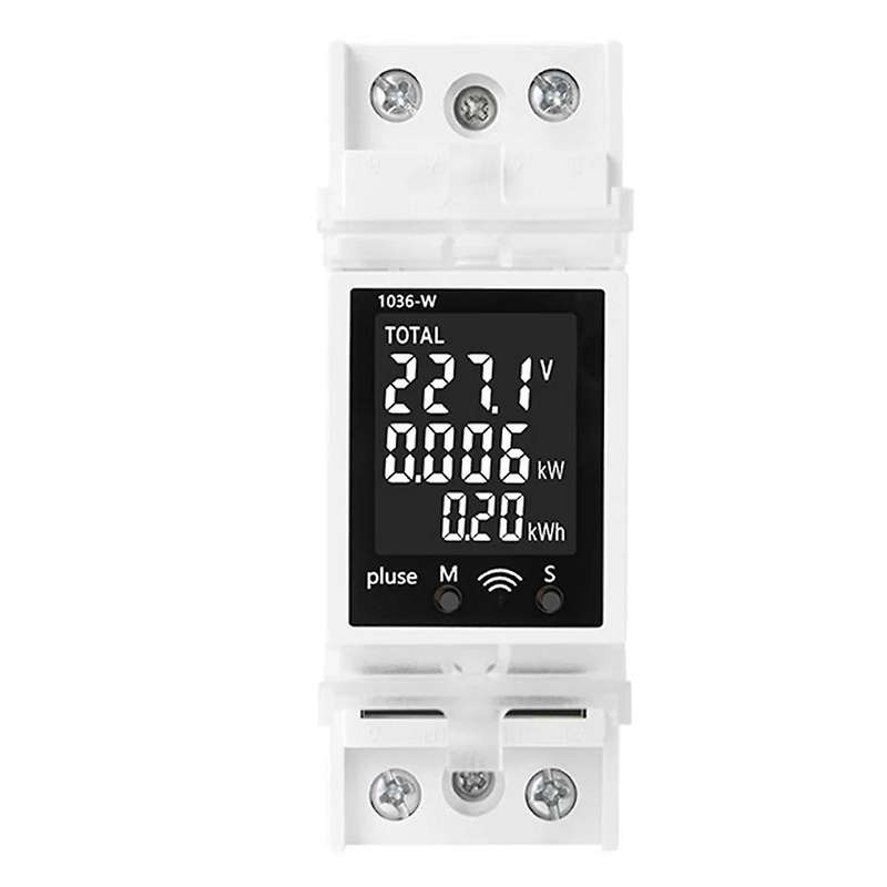 Tuya AC Digital Display Current and Voltage Meter Multi-Function Rail Power Factor Digital Voltmeter