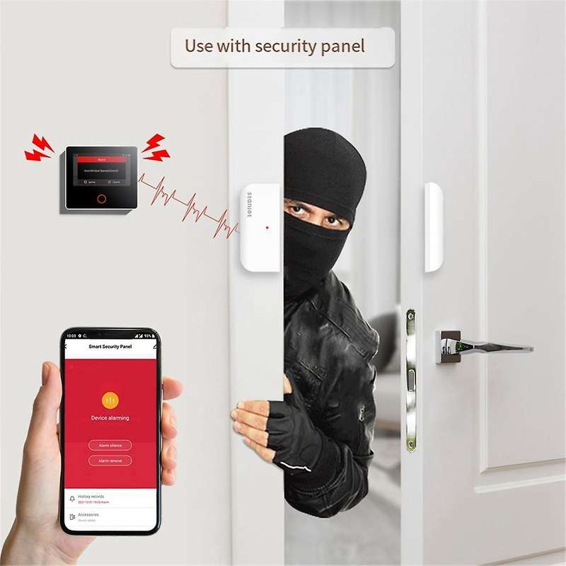 Tuya Door Sensor Smart Home Security Window Detector Door Sensor Switch Handle Window Alarm Contact