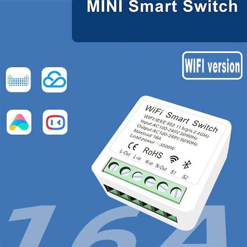Tuya 16a Wifi Mini Smart Switch Diy Control Relay Timer for Smart Life Yandex