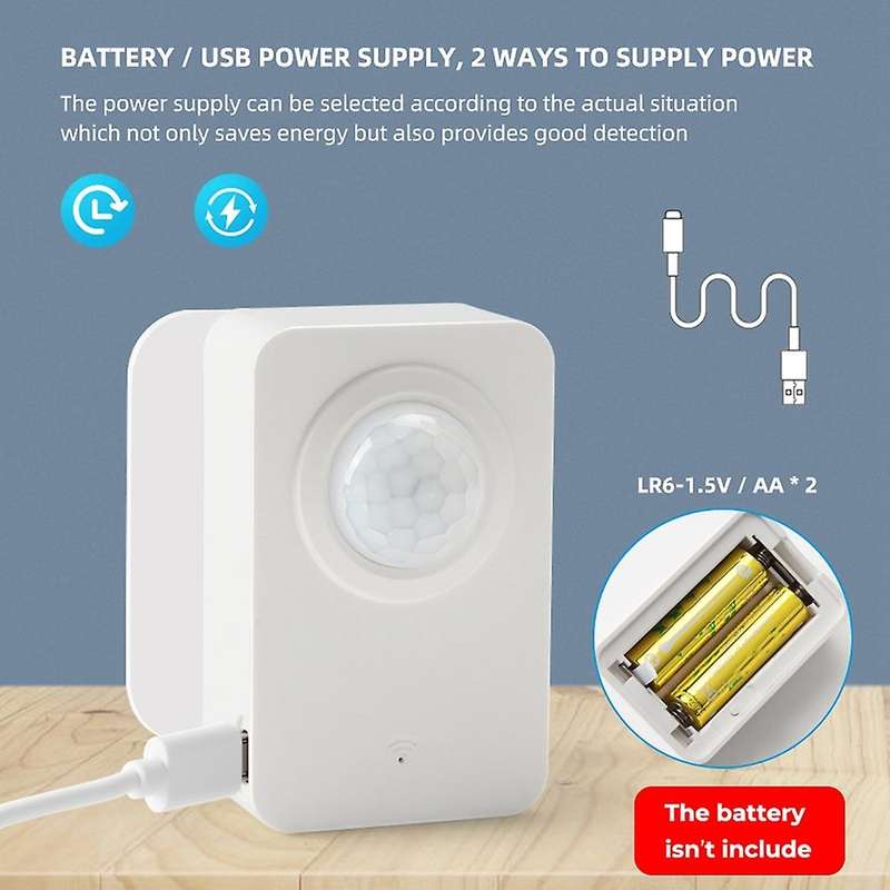 Tuya PIR Motion Sensor WiFi for Smart Life Infrared Passive Detection, Security Alarm System Detecto