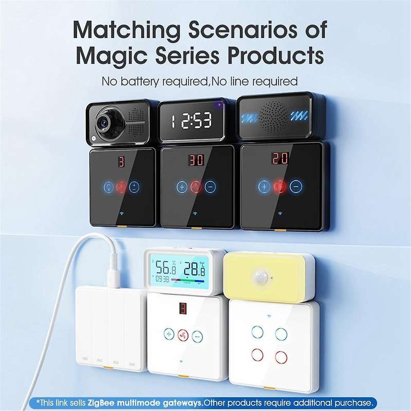 Tuya Gateway Hub with Time Display Zigbee Bluetooth Smart Home Wireless Bridge Smart Life App Voice