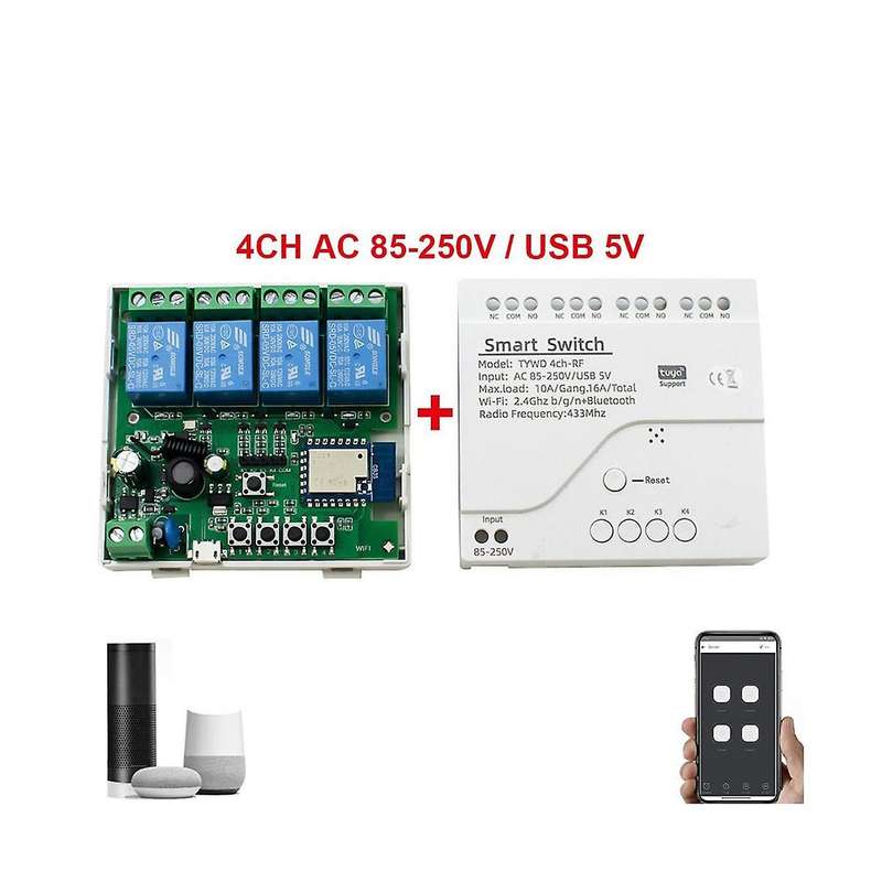 Tuya Smart Switch WiFi DIY Timer Wireless Controller Universal Break Timer Smart Life LED Light Swit