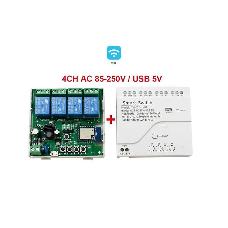Tuya Smart Switch WiFi DIY Timer Wireless Controller Universal Break Timer Smart Life LED Light Swit