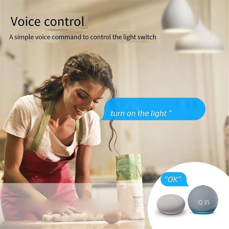 Tuya Smart WiFi Light Switch Control 4 Way Mini Breaker Controlled By Yandex Alexa Home