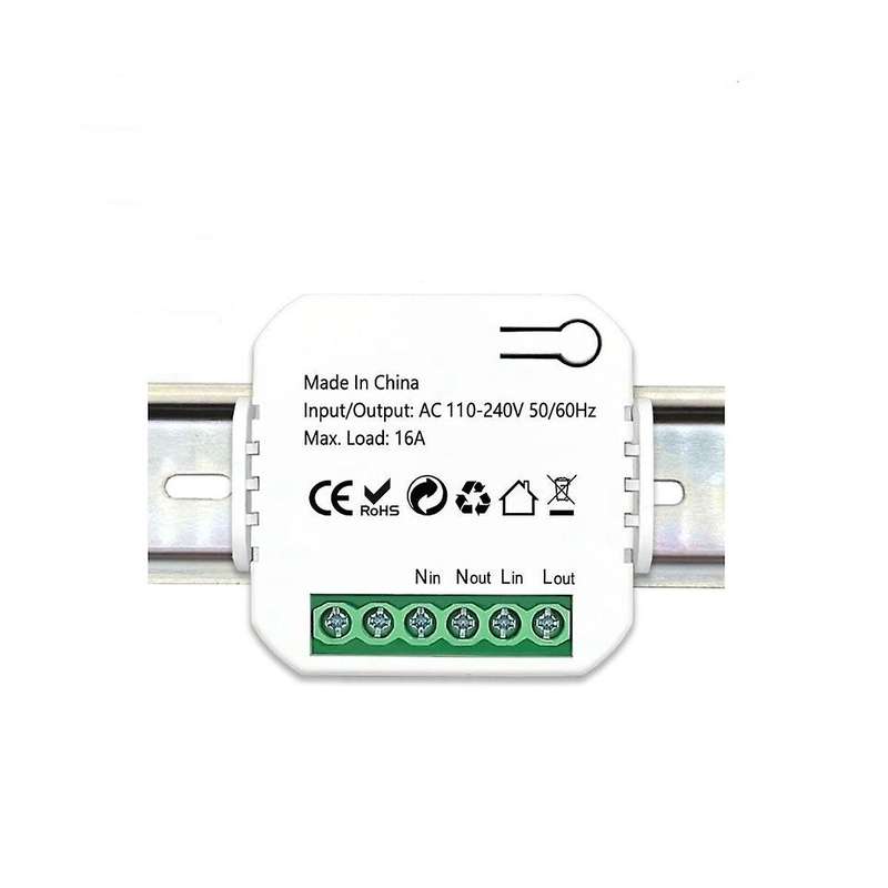 Tuya Smart Life Zigbee Switch Electricity Energy Monitor Kwh Din Rail 16a Timer Socket Mini Module