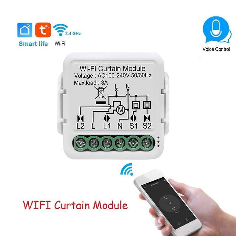Tuya Smart Wifi Curtain Module Blind Switch for Roller Shutter Electric Motor Work with for Google
