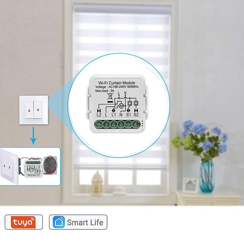 Tuya Smart Wifi Curtain Module Blind Switch for Roller Shutter Electric Motor Work with for Google