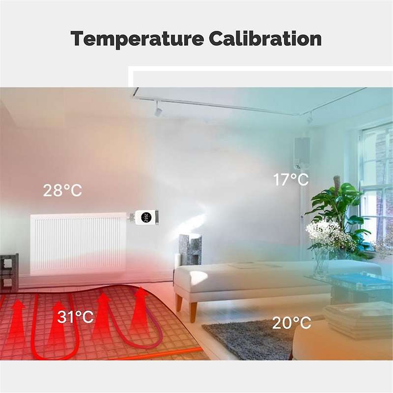 Tuya Smart Wifi Thermostatic Head Radiator Valve Actuator Smart Trv Wifi Temperature Controller Sma
