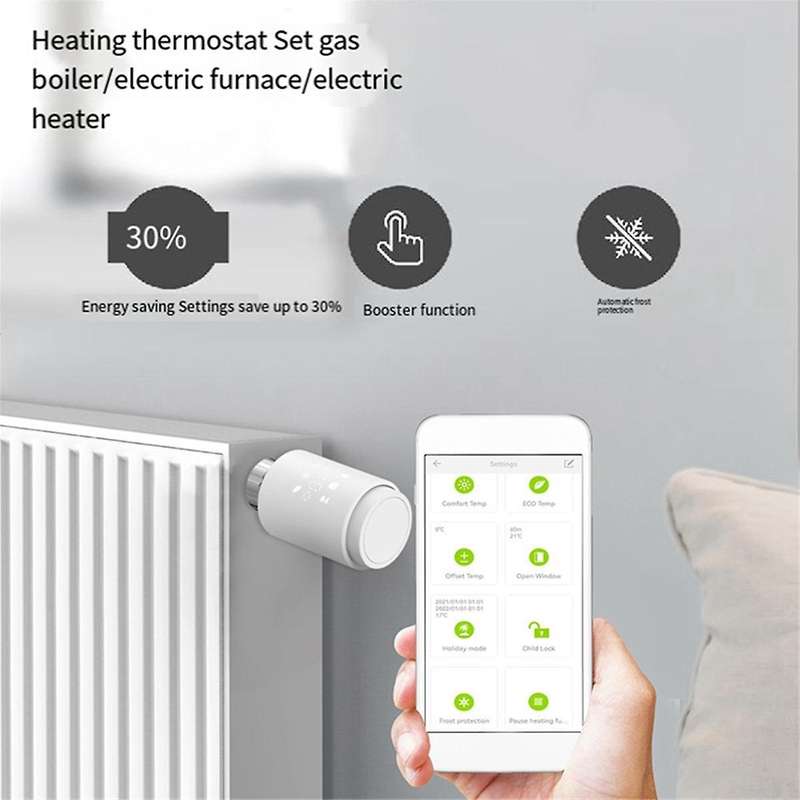 Tuya Smart Zigbee Radiator Actuator Thermostatic Radiator Valve App Remote Temperature Controller Su