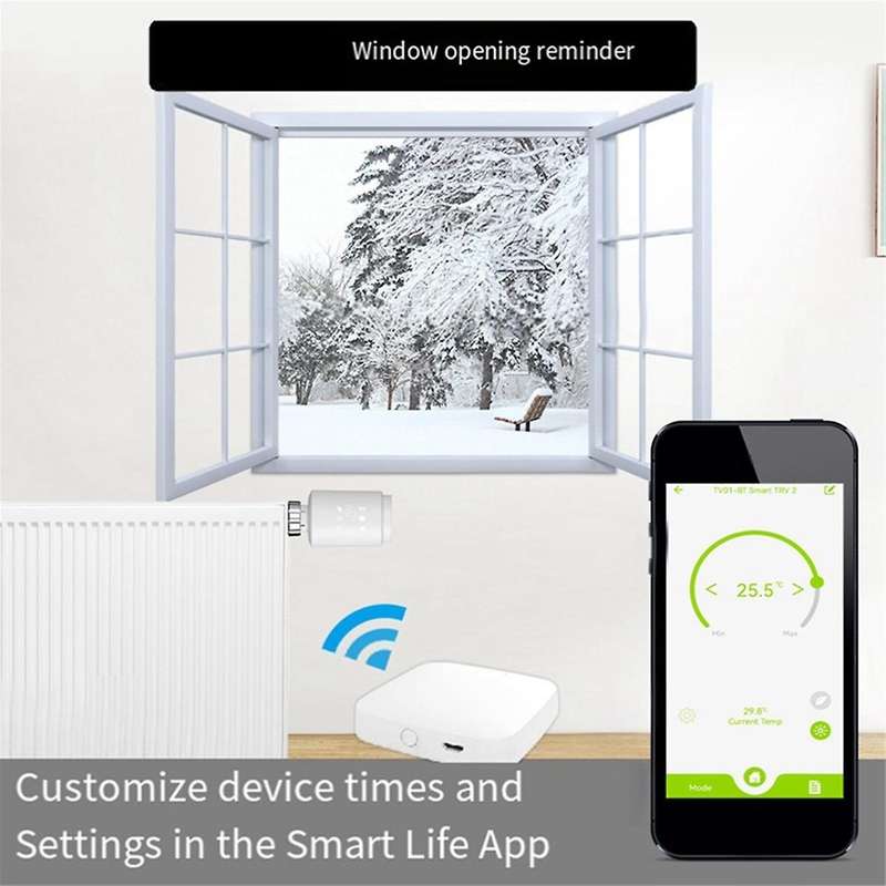 Tuya Smart Zigbee Radiator Actuator Thermostatic Radiator Valve App Remote Temperature Controller Su