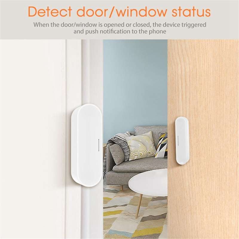 Tuya Smart ZigBee Door Window Sensor Smart Home Wireless Door Detector APP Remote Alarm Works Suppor