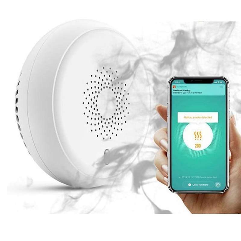 Tuya Smart Zigbee Home Smoke Detector Wireless Smoke Detector Used in Conjunction with Smart Life Ap