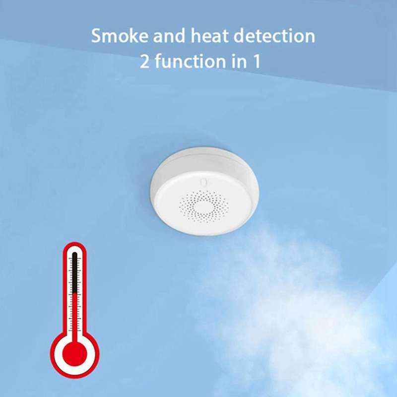 Tuya Smart Zigbee Home Smoke Detector Wireless Smoke Detector Used in Conjunction with Smart Life Ap