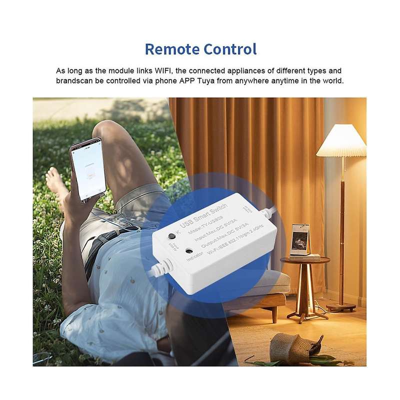 Tuya USB Smart Switch WIFI Controller Universal Breaker Timer Smart Life for USB Appliances for Alex