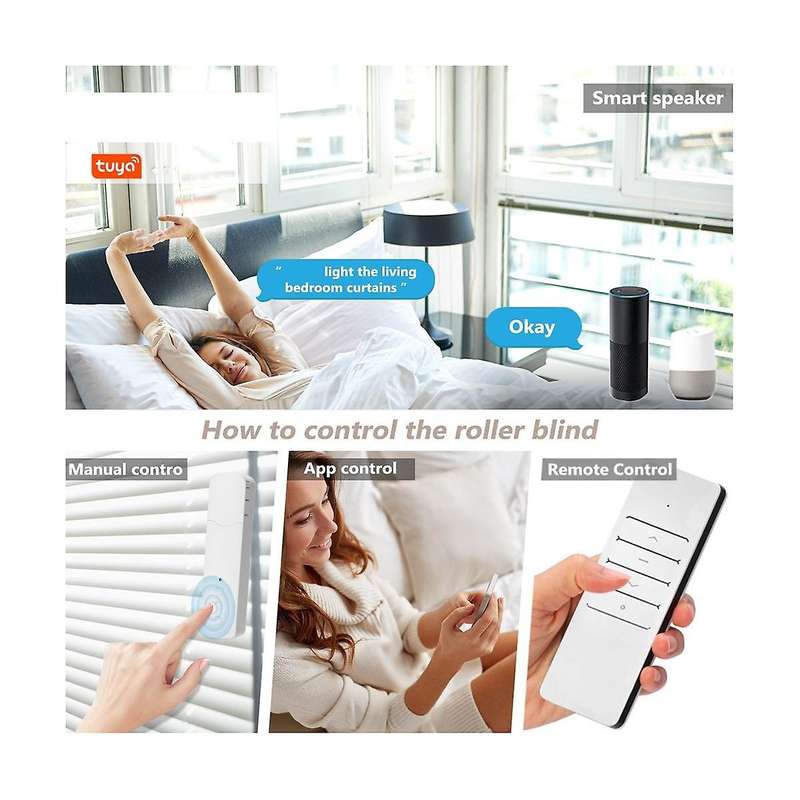 Tuya WiFi M616EGWT Smart Electric Curtain Motors Chain Roller Blinds APP Voice Control for Alexa Go