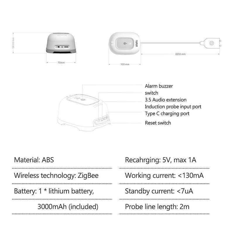 Tuya WiFi Intelligent Water Level Alarm Tool Water Leak Sensors Water Level Monitor Remote Monitorin