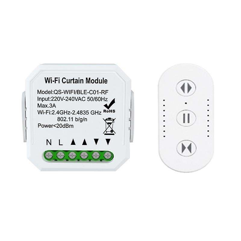 Tuya WiFi RF Curtain Switch Module APP/Voice Remotes Control Compatible with Alexa Google Home Timin