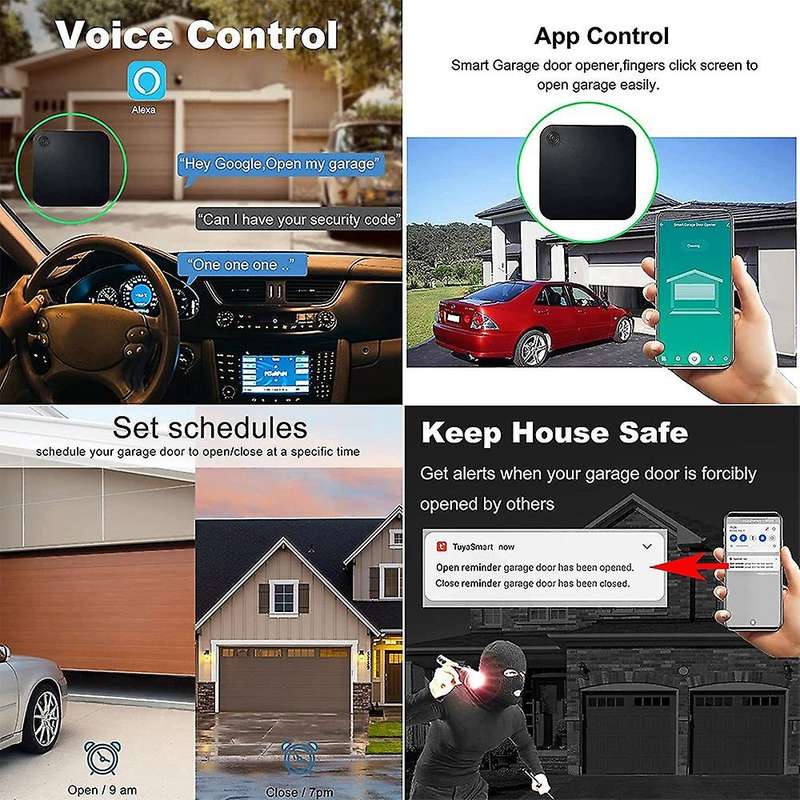 Tuya Wifi Garage Door Switch Intelligent Garage Door APP Remote Conrtrol Wireless Controller Work fo