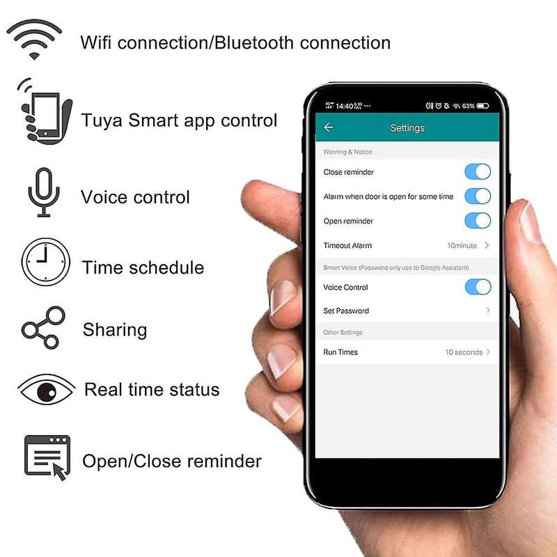 Tuya Wifi Garage Door Switch Intelligent Garage Door APP Remote Conrtrol Wireless Controller Work fo