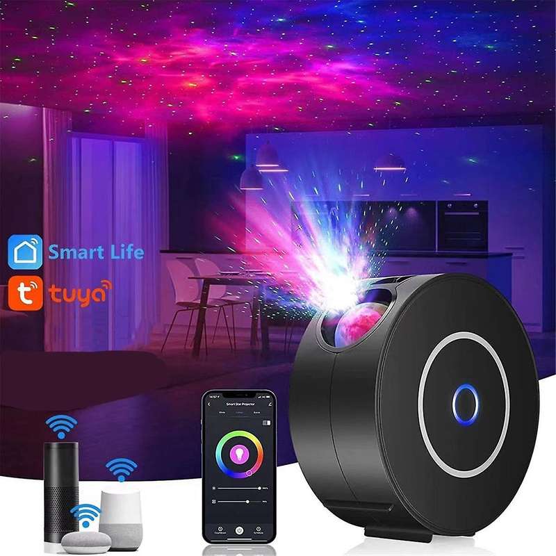 Tuya Wifi Smart Aurora Galaxy Star Projector Night Light Alexa Voice Control App Control Led Light C