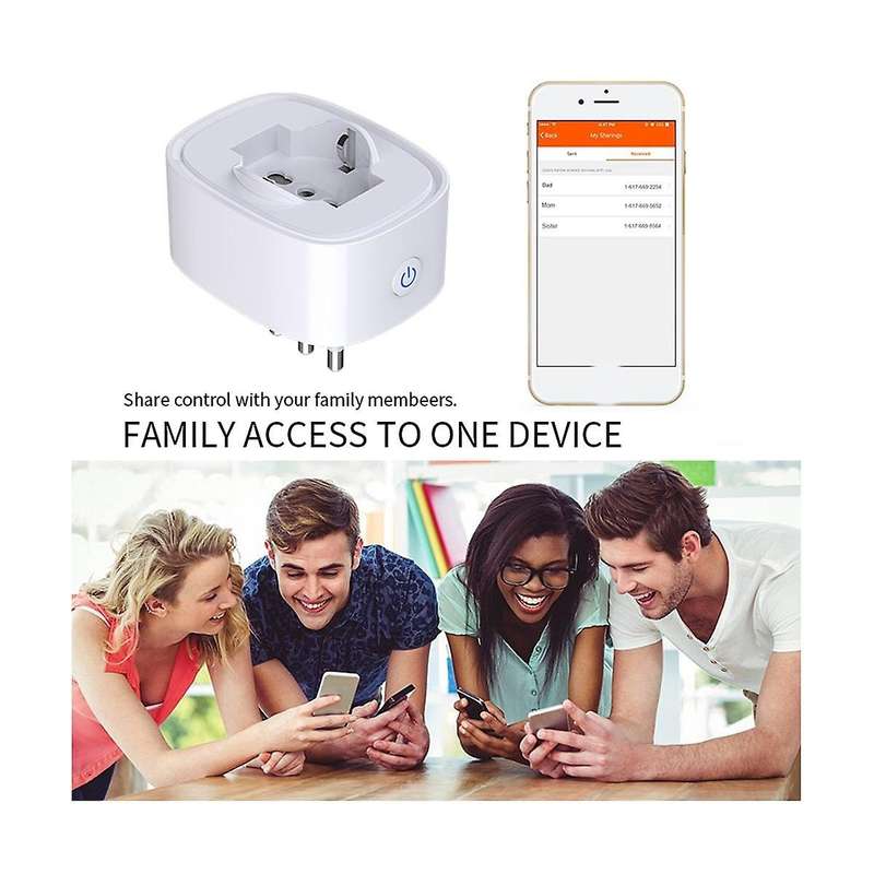 Tuya Wifi Smart Plug Socket 16a Power Monitor Timing Function Smart Life App Control Outlet for Ale