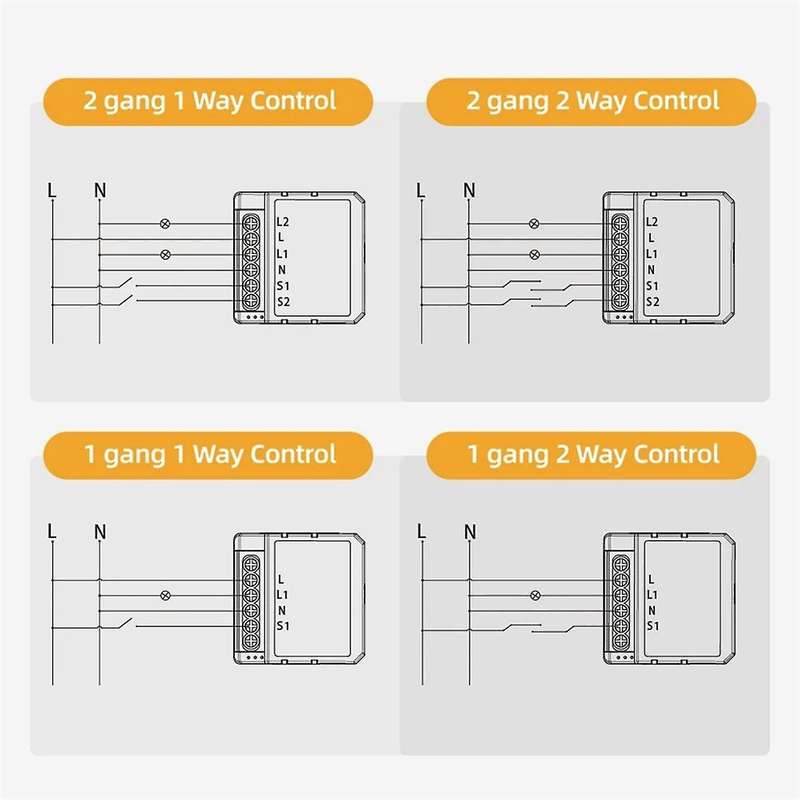Tuya WiFi Smart Dimmer Switch Module 1CH Control LED Lights Dimmable Switch Stepless Dimming+Voice C