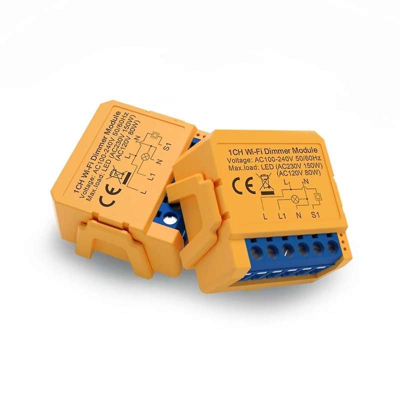 Tuya WiFi Smart Dimmer Switch Module 1CH Control LED Lights Dimmable Switch Stepless Dimming+Voice C