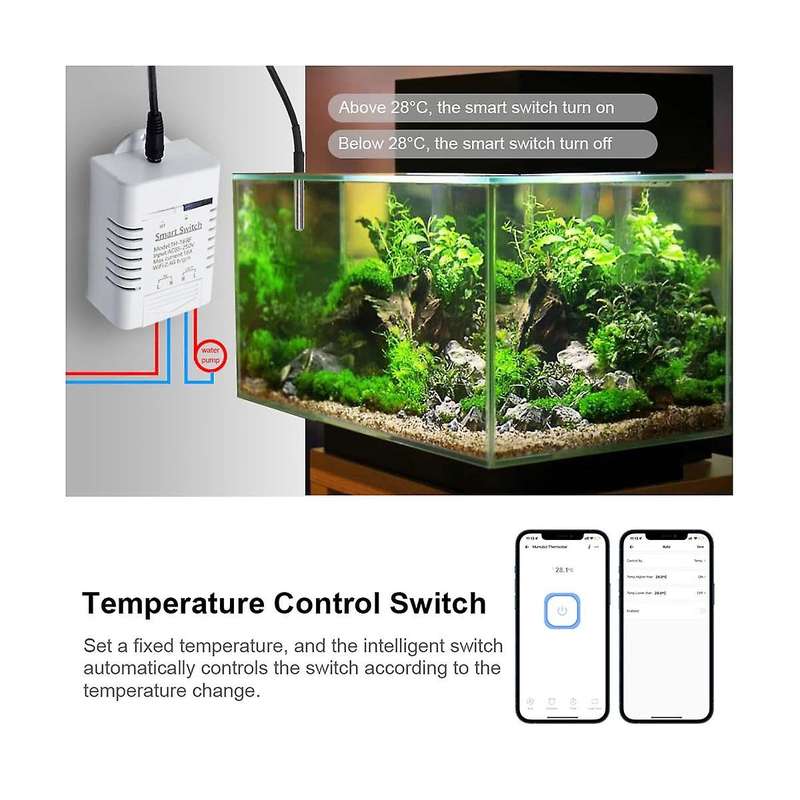 Tuya WiFi Smart Temperature Switch+RF Remote 16A 3000W Energy Consumption Monitoring Thermostat for