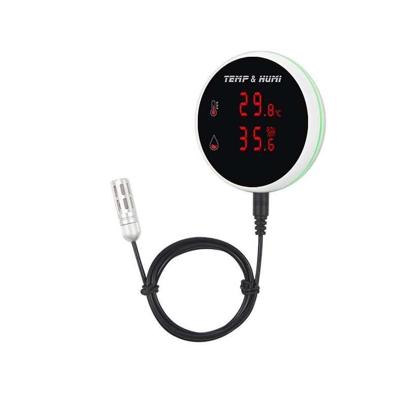 Tuya Wifi Temperature and Humidity Sensor External Probe Lcd Display Thermometer Hygrometer Remote