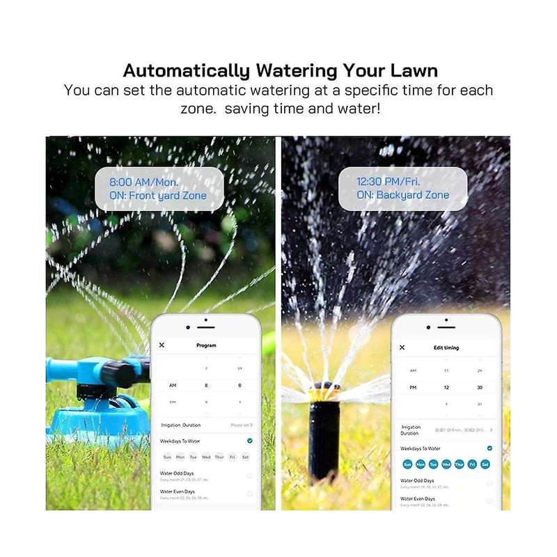 Tuya WiFi Sprinkler Controller Smart Irrigation Timer 8 Zones Automatic Watering Device Weather Awa