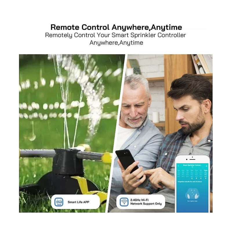 Tuya WiFi Sprinkler Controller Smart Irrigation Timer 8 Zones Automatic Watering Device Weather Awa