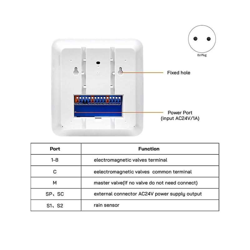 Tuya WiFi Sprinkler Controller Smart Irrigation Timer 8 Zones Automatic Watering Device Weather Awa