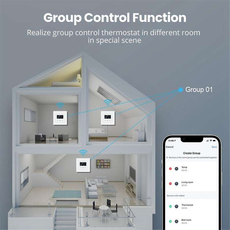 Tuya Wifi Smart Thermostat Temperature Water Heating Controller Work for Alexa Google Home (3a Water