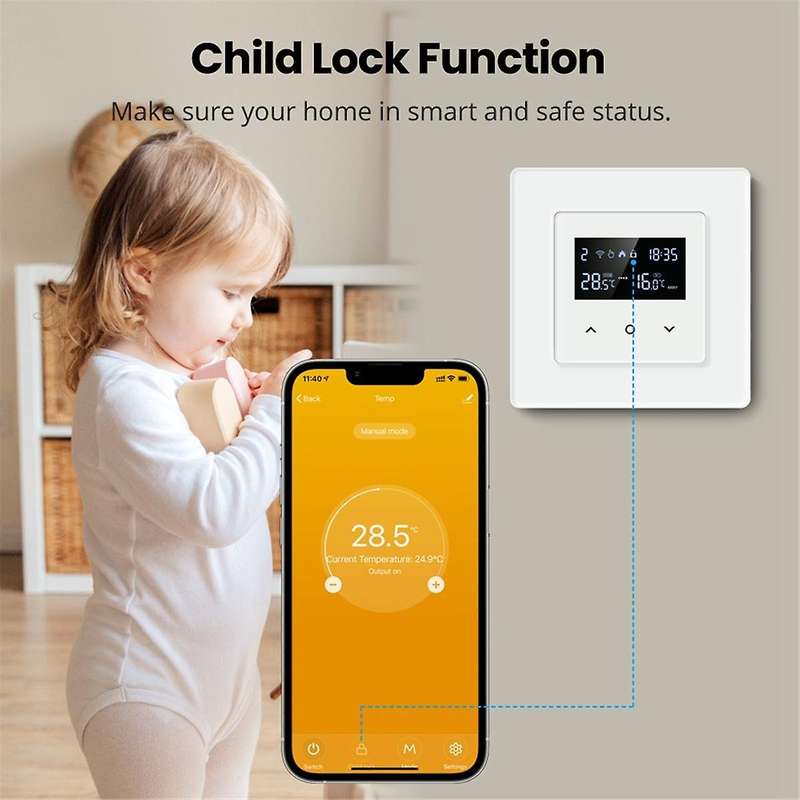 Tuya Wifi Smart Thermostat Temperature Water Heating Controller Work for Alexa Google Home (3a Water